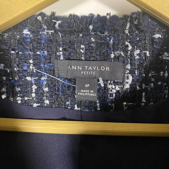 NWT Ann Taylor Petite Tweed Blazer Skirt Suit Set Size 6P 4P Preppy Career - Picture 8 of 16